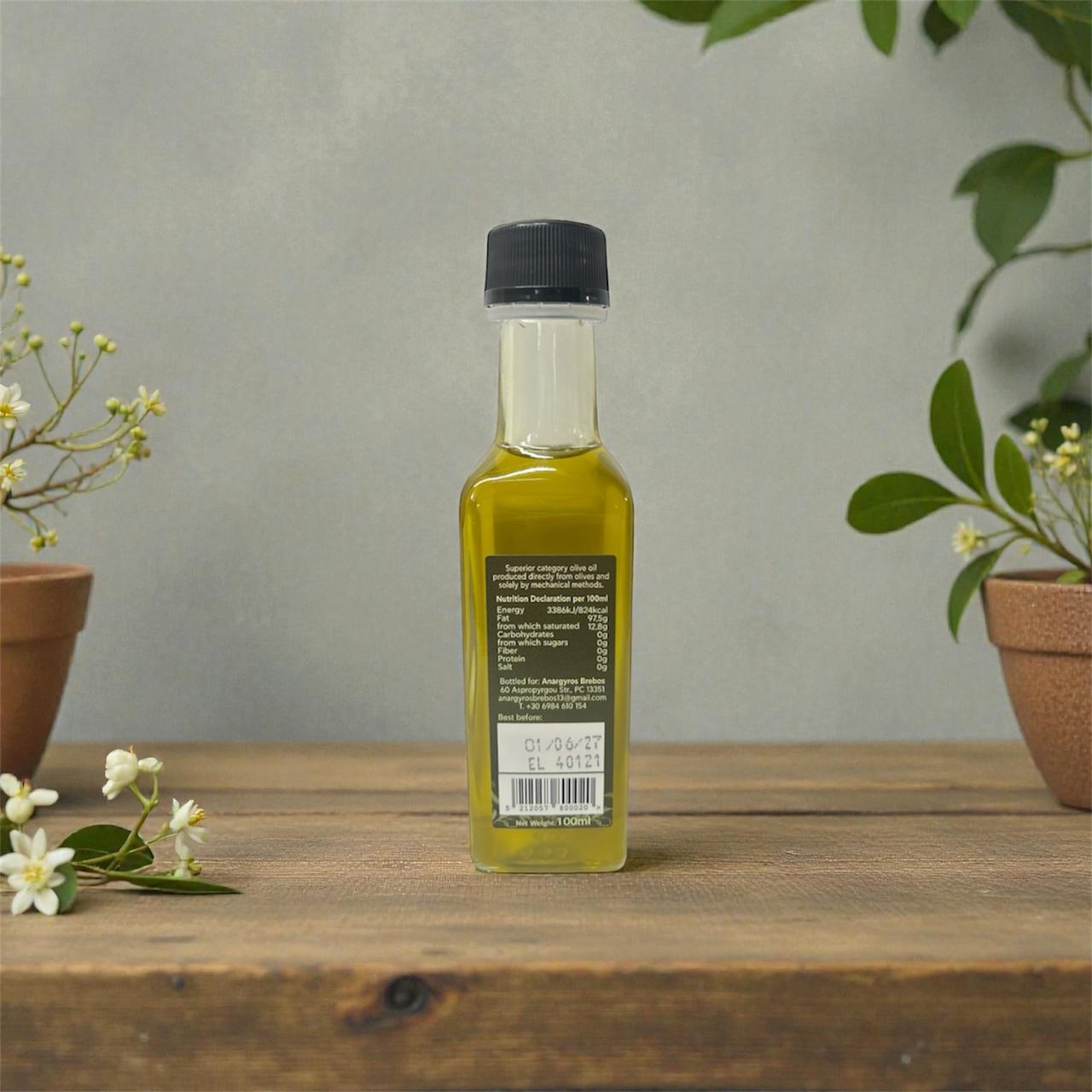 Εξαιρετικό Παρθένο Ελαιόλαδο Μπρέμπος 100ml – Διάφανη Γυάλινη Φιάλη