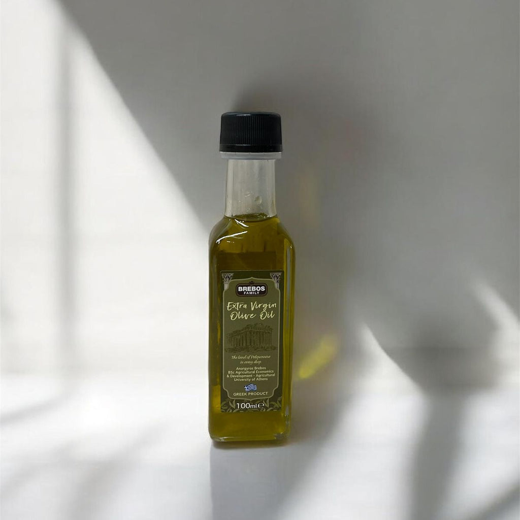 Εξαιρετικό Παρθένο Ελαιόλαδο Μπρέμπος 100ml – Διάφανη Γυάλινη Φιάλη Με Ακρόπολη