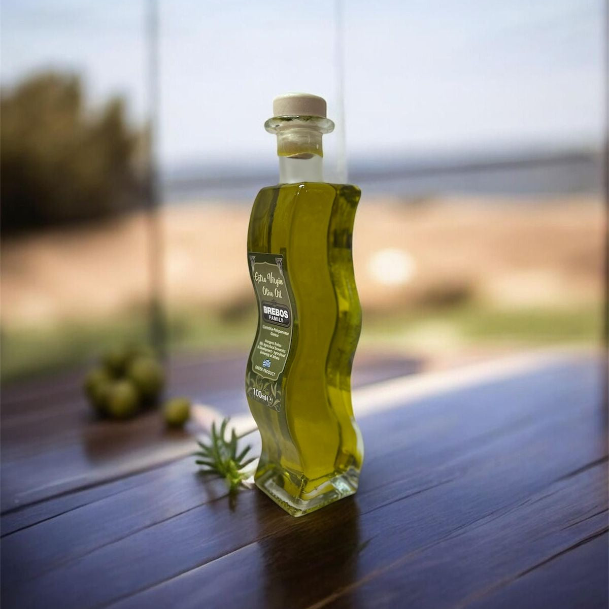 Εξαιρετικό Παρθένο Ελαιόλαδο Μπρέμπος 100ml – Κυματιστή Γυάλινη Φιάλη