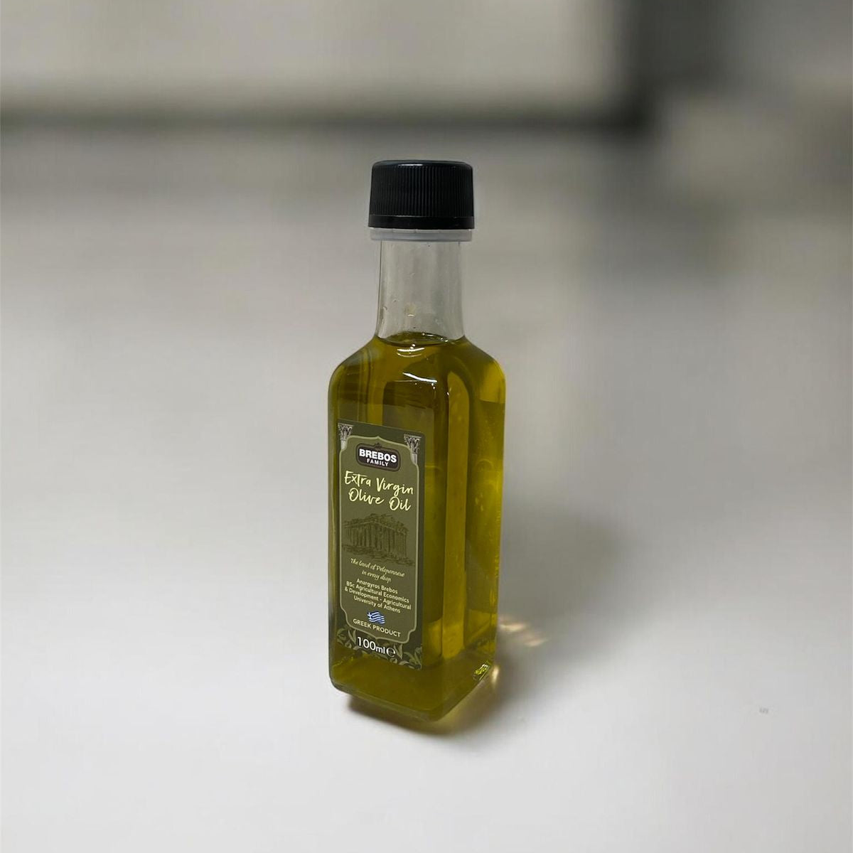 Εξαιρετικό Παρθένο Ελαιόλαδο Μπρέμπος 100ml – Διάφανη Γυάλινη Φιάλη Με Ακρόπολη